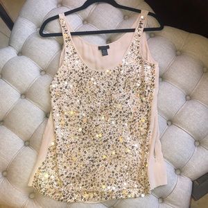 J crew silk sequin top